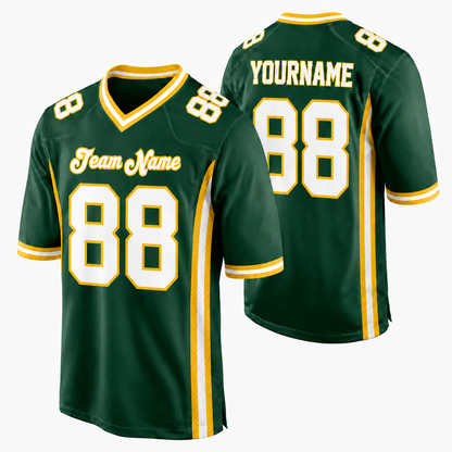 Personalized Forest Gold Football Jersey – Custom Name & Number Game Day Shirt - GFN01FJ002