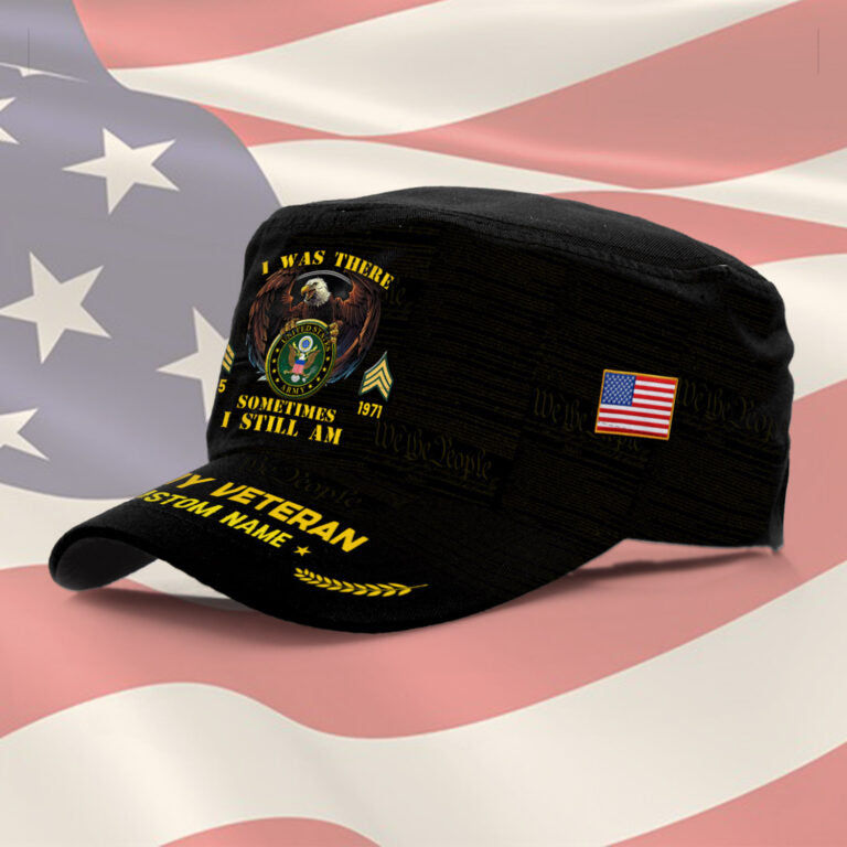 Personalized US Veteran Cap - Military Cap - Sometimes I Still Am