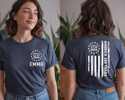Personalized Independence Day Shirt, 250 Years of USA Gift, Custom Happy Birthday Tshirt