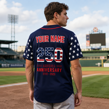 Personalized Starfield America 250 Baseball Jersey – Custom Name America Freedom Shirt - GFN01BJ006