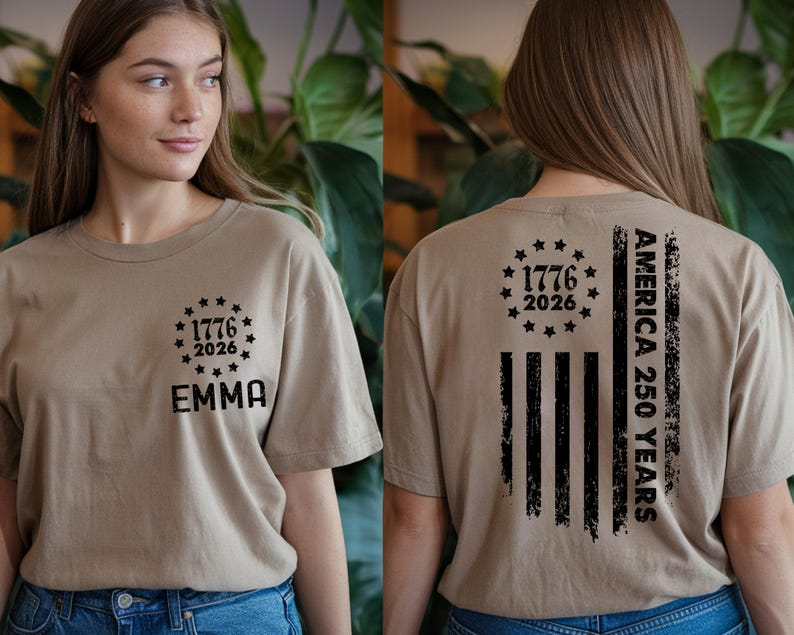 Personalized Independence Day Shirt, 250 Years of USA Gift, Custom Happy Birthday Tshirt