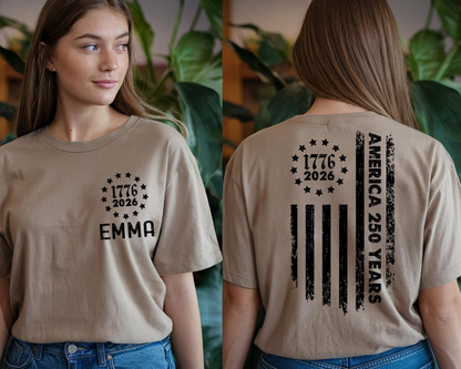 Personalized Independence Day Shirt, 250 Years of USA Gift, Custom Happy Birthday Tshirt