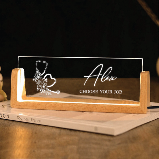 ALEX - TC01PNL001 - Personalized Nurse Manager Desk Name Plate Night Light