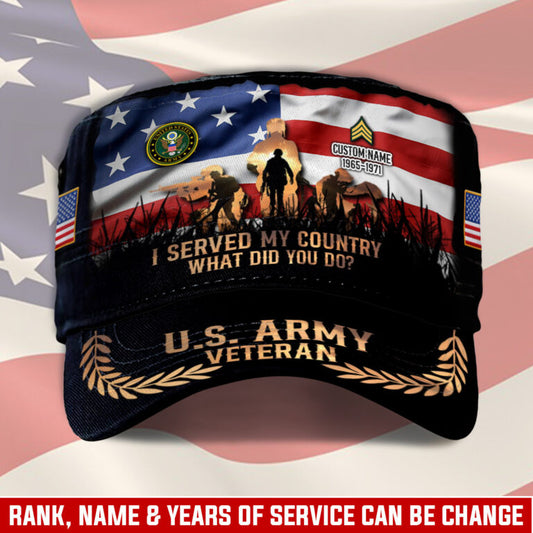 Personalized US Veteran Cap - Military Cap - I Served My Country