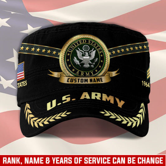 Personalized US Veteran Cap - Military Cap - Land Of The Free, Because Of The Brave