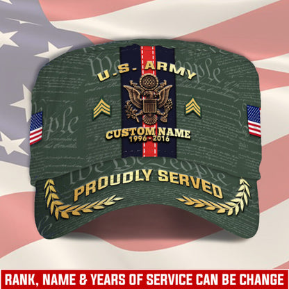 Personalized US Veteran Cap - Military Cap - Been There - Always Remember, Never Forget
