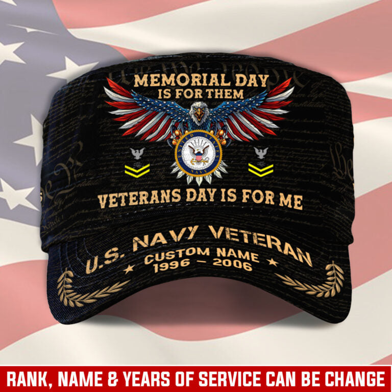 Personalized US Veteran Cap - Military Cap - Been There - Veterans Day Is For Me