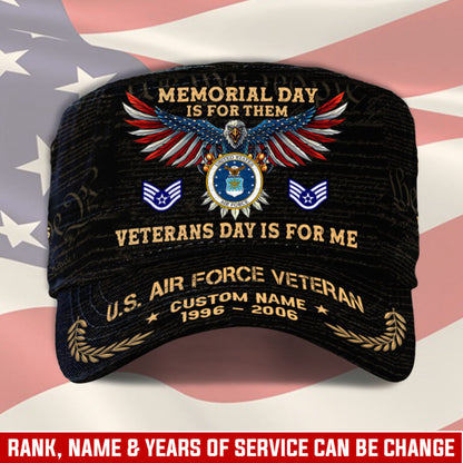 Personalized US Veteran Cap - Military Cap - Been There - Veterans Day Is For Me