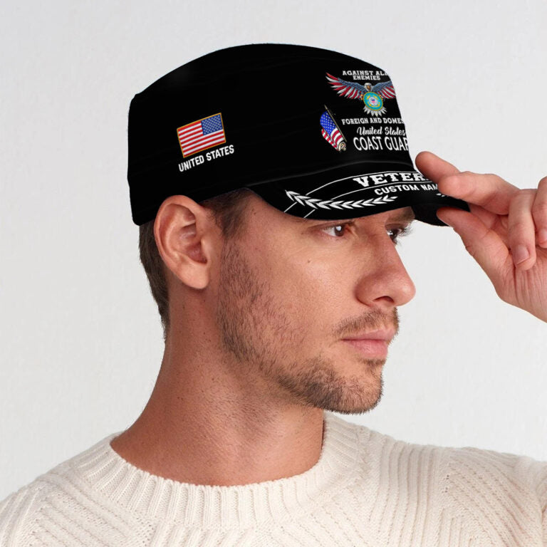 Personalized US Veteran Cap - Military Cap - Been There - Again All Enemies