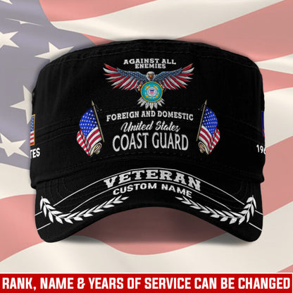 Personalized US Veteran Cap - Military Cap - Been There - Again All Enemies