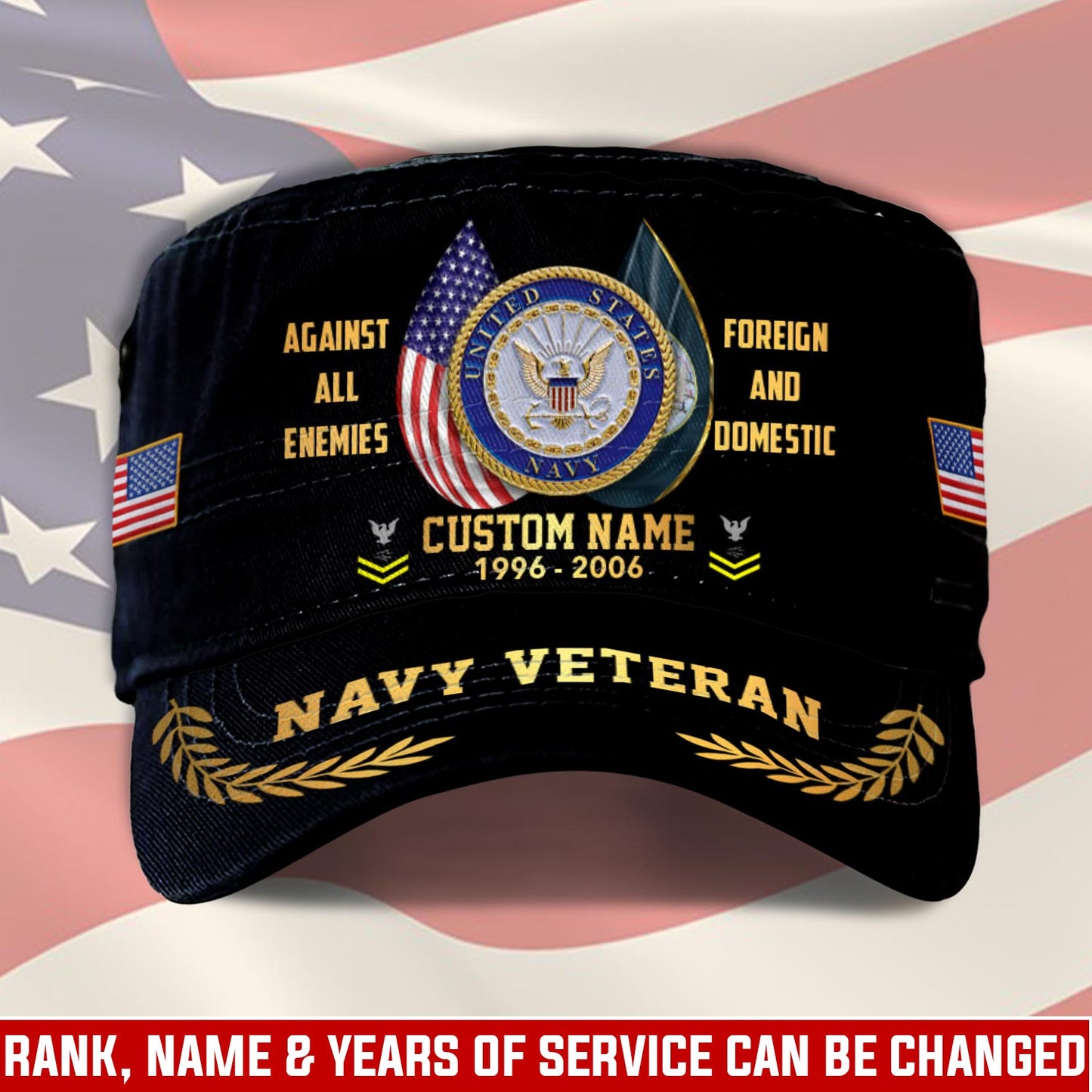 Personalized US Veteran Cap - Military Cap - Veteran United States