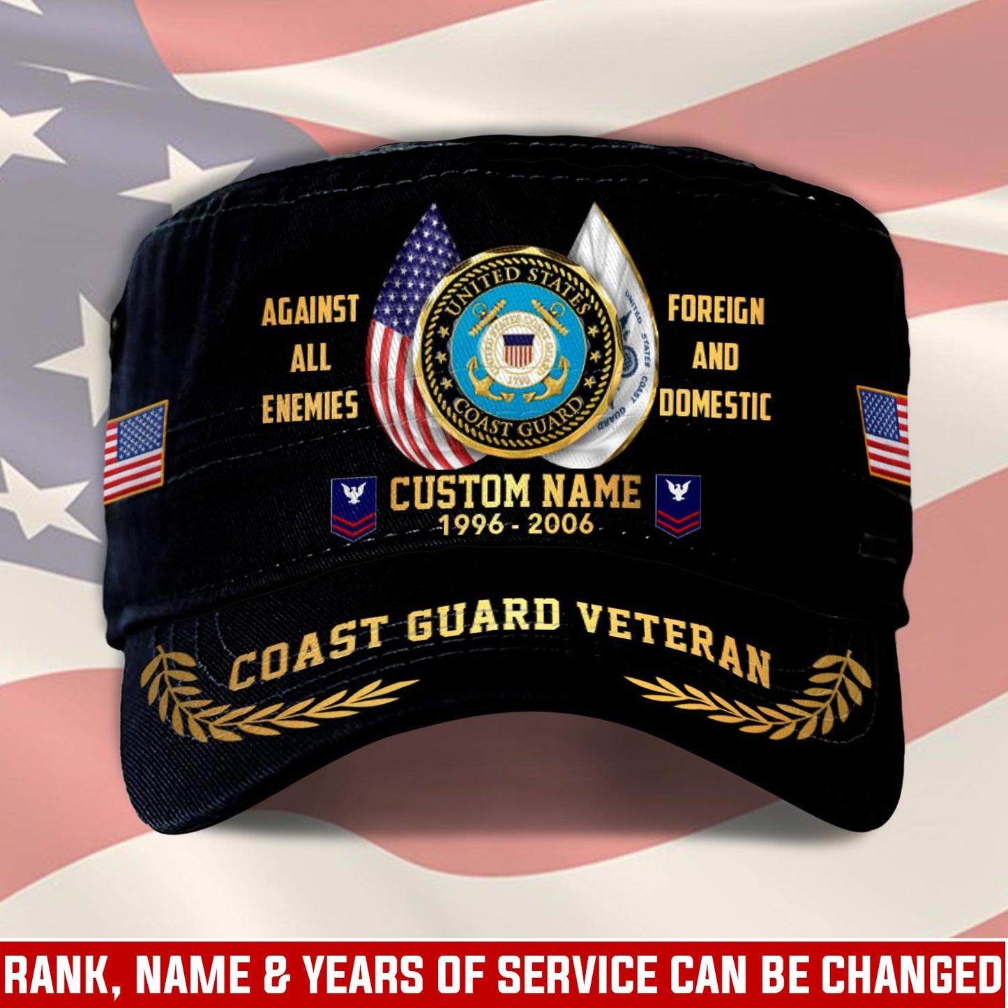 Personalized US Veteran Cap - Military Cap - Veteran United States