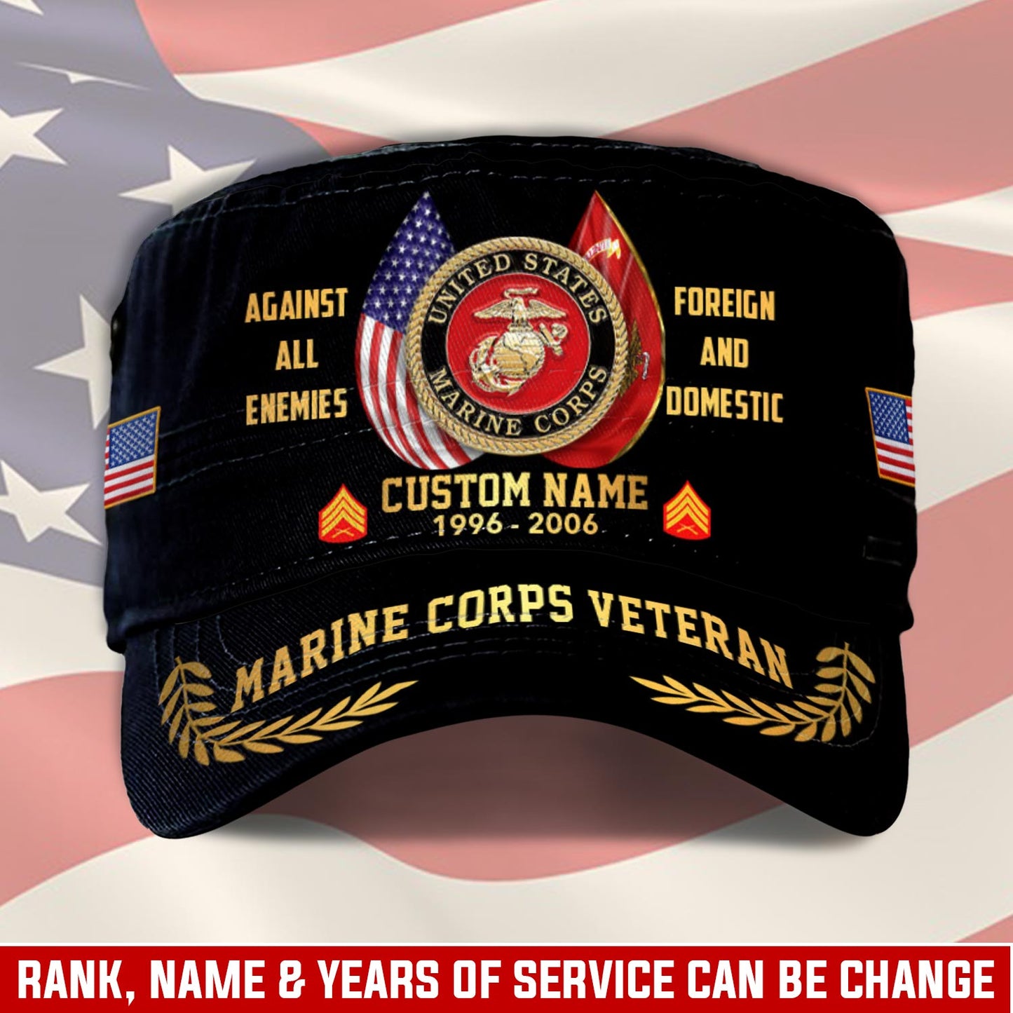 Personalized US Veteran Cap - Military Cap - Veteran United States