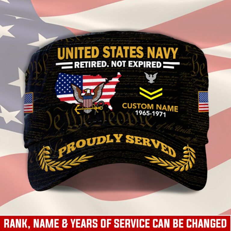 Personalized US Veteran Cap - Military Cap - Been There - Retired Not Expired