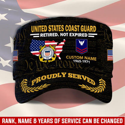 Personalized US Veteran Cap - Military Cap - Been There - Retired Not Expired