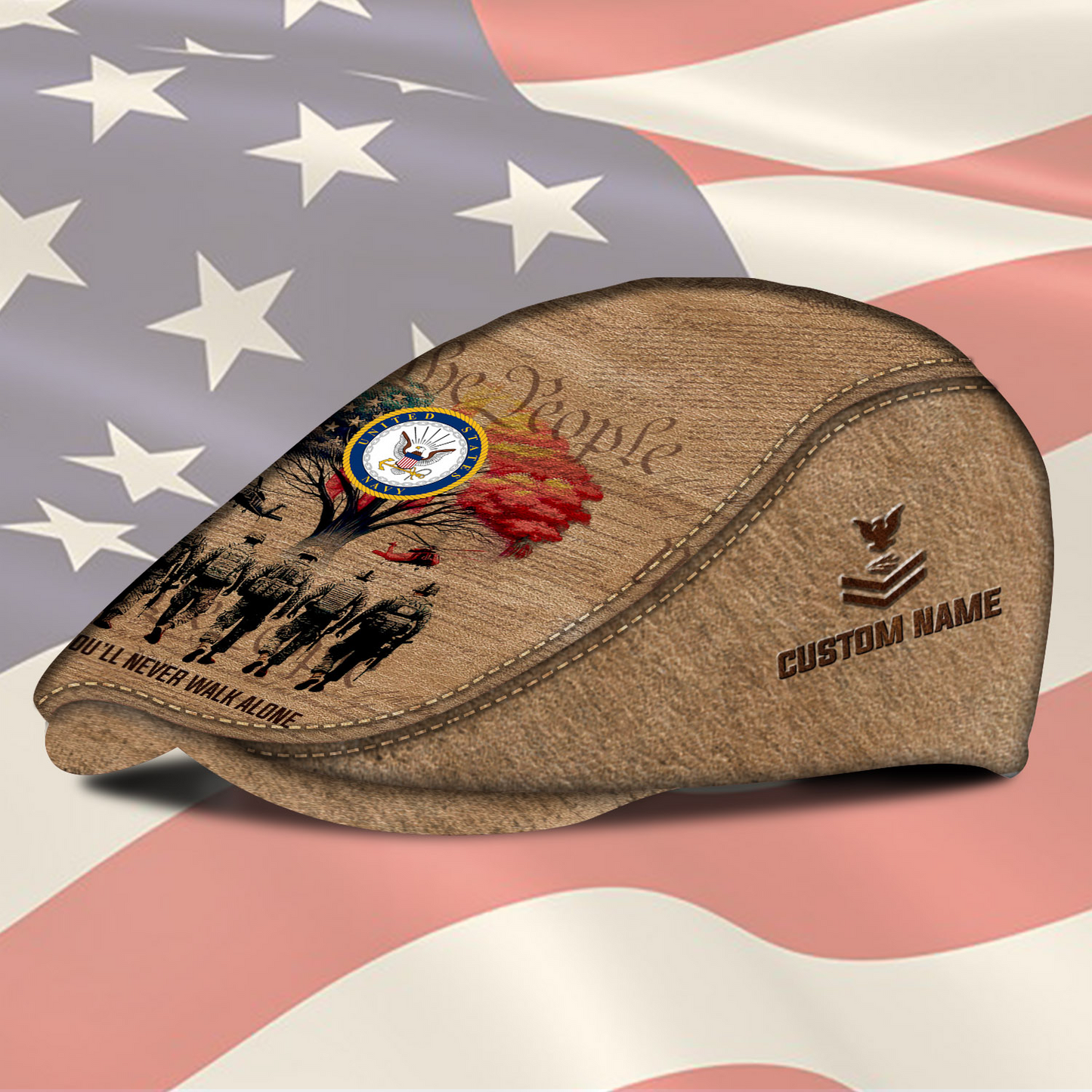 Personalized U.S. Navy Rank Jeff Cap