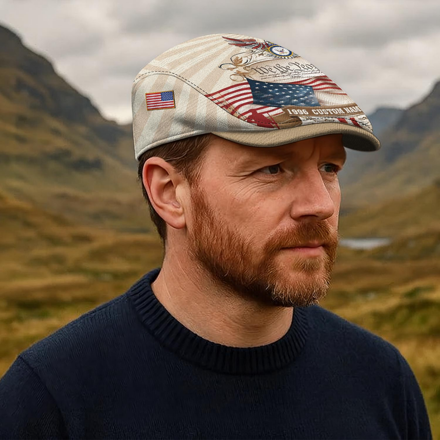 Personalized U.S. Navy Veteran Cap – Custom Name & Years of Service