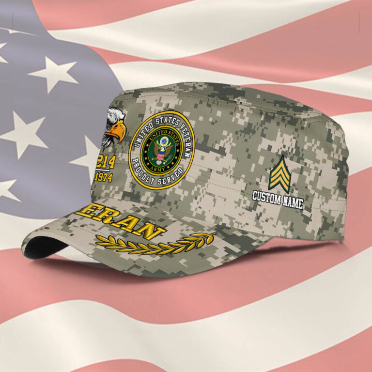 Personalized US Veteran Cap - Military Cap - Lest We Forget