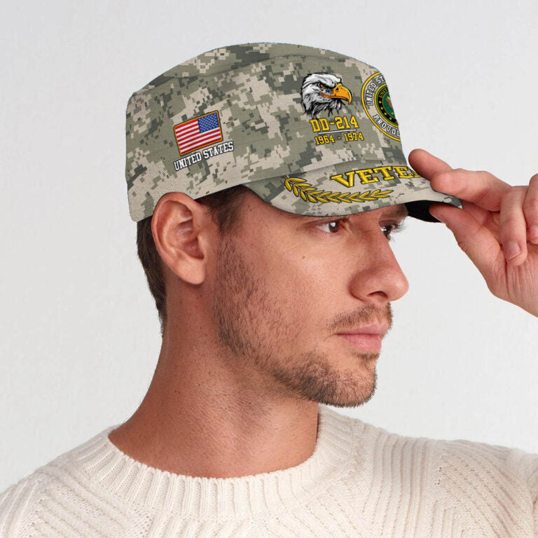 Personalized US Veteran Cap - Military Cap - Lest We Forget