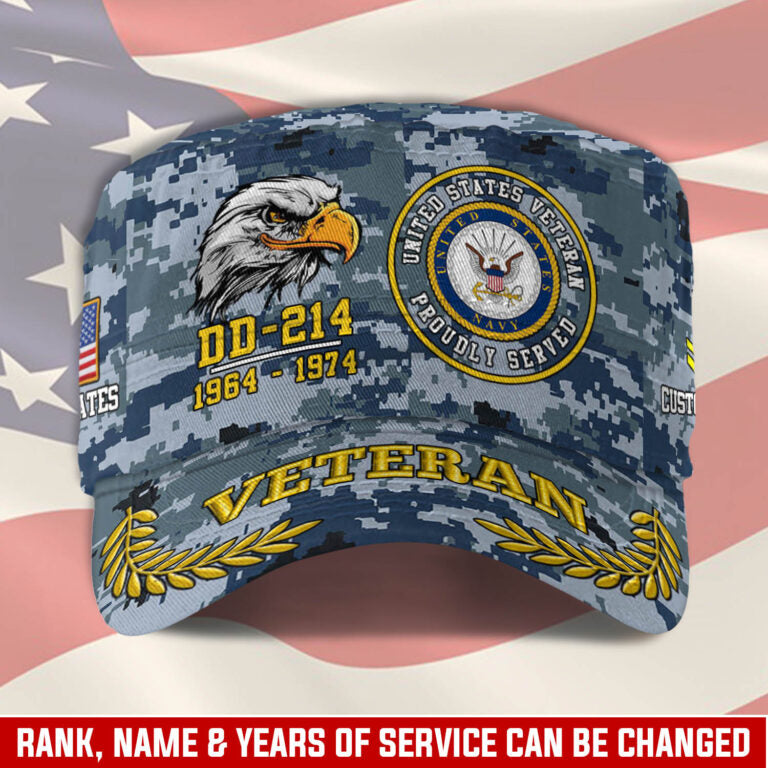 Personalized US Veteran Cap - Military Cap - Lest We Forget