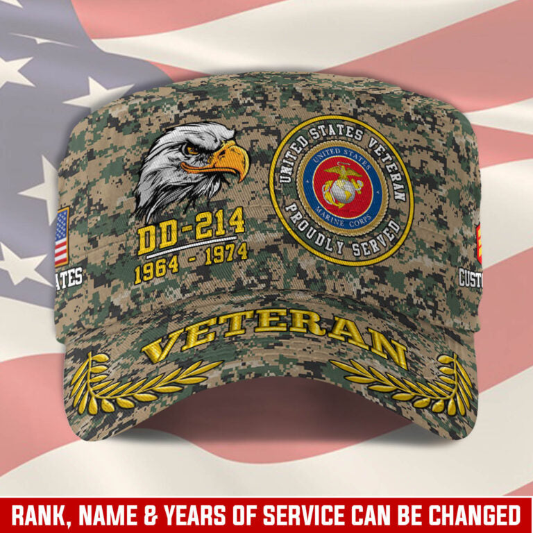 Personalized US Veteran Cap - Military Cap - Lest We Forget