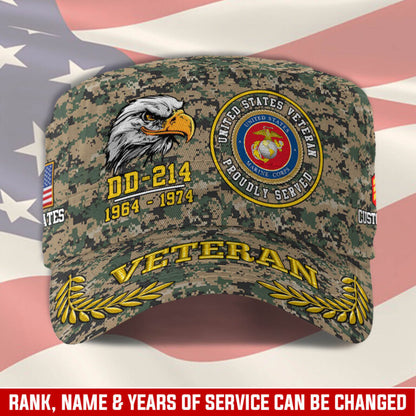 Personalized US Veteran Cap - Military Cap - Lest We Forget
