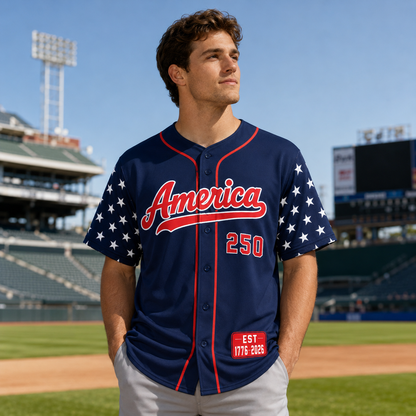 Personalized Starfield America 250 Baseball Jersey – Custom Name America Freedom Shirt - GFN01BJ006