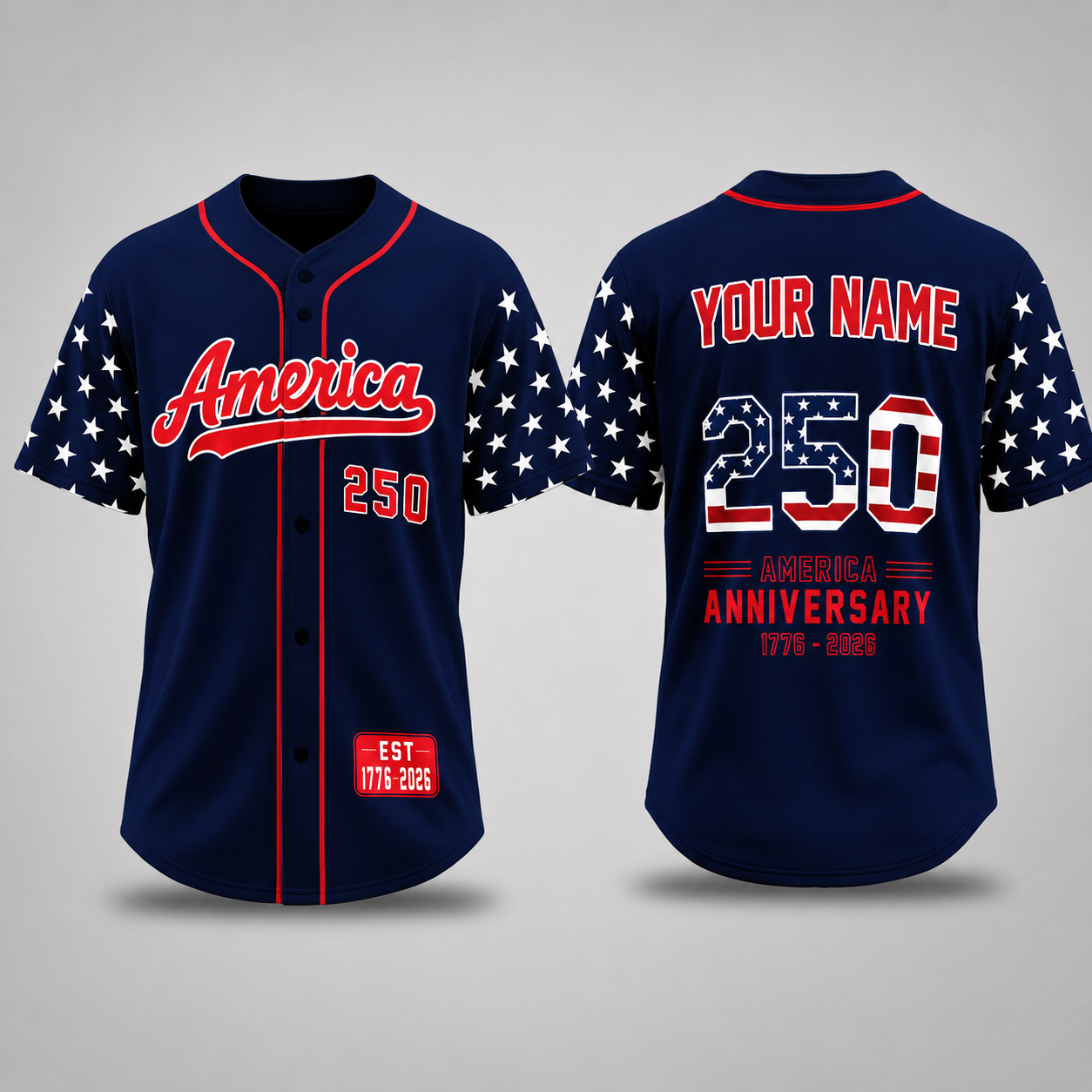 Personalized Starfield America 250 Baseball Jersey – Custom Name America Freedom Shirt - GFN01BJ006