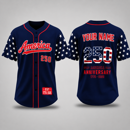 Personalized Starfield America 250 Baseball Jersey – Custom Name America Freedom Shirt - GFN01BJ006
