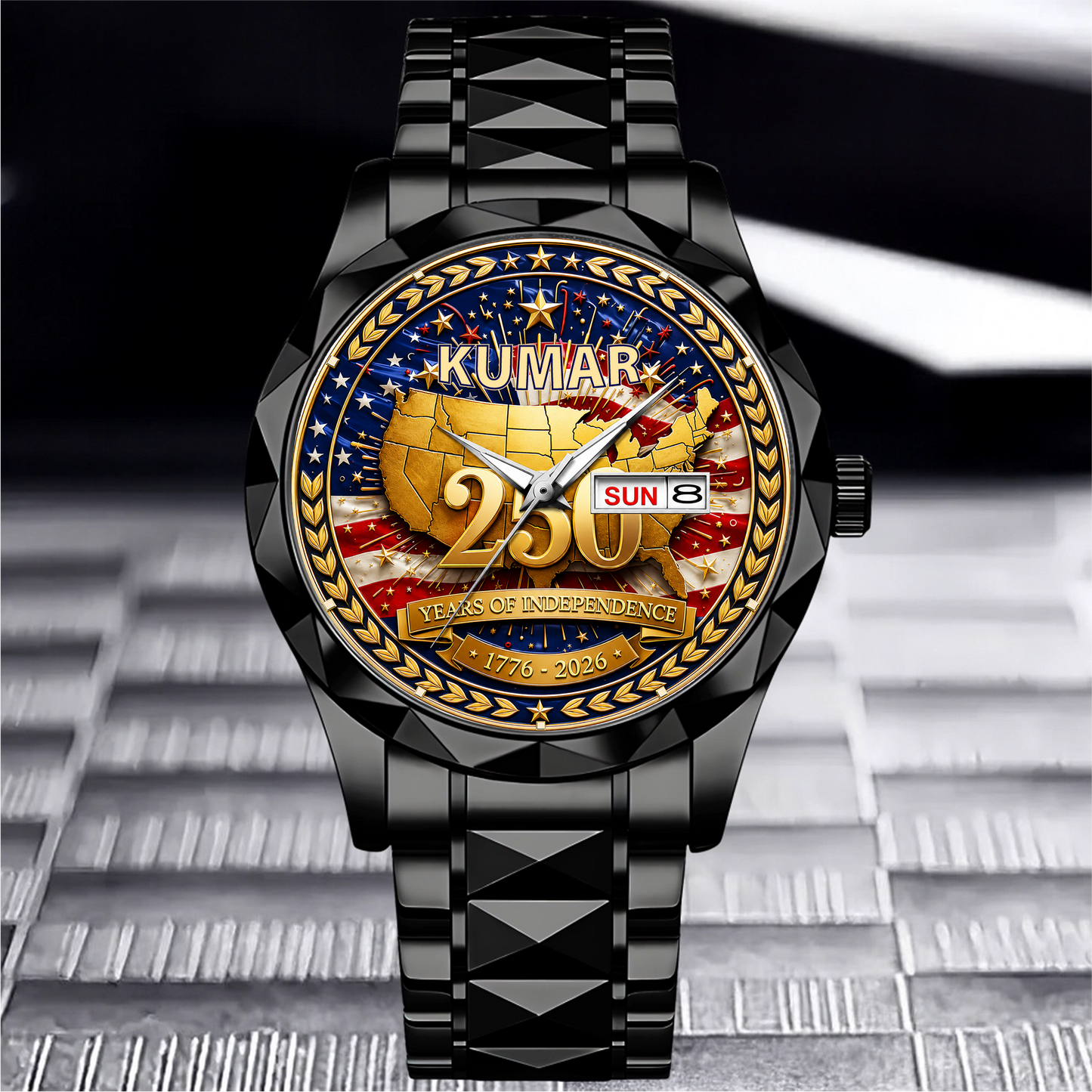 KUMAR - TC01WT010 - Customized 250th Anniversary USA Watch