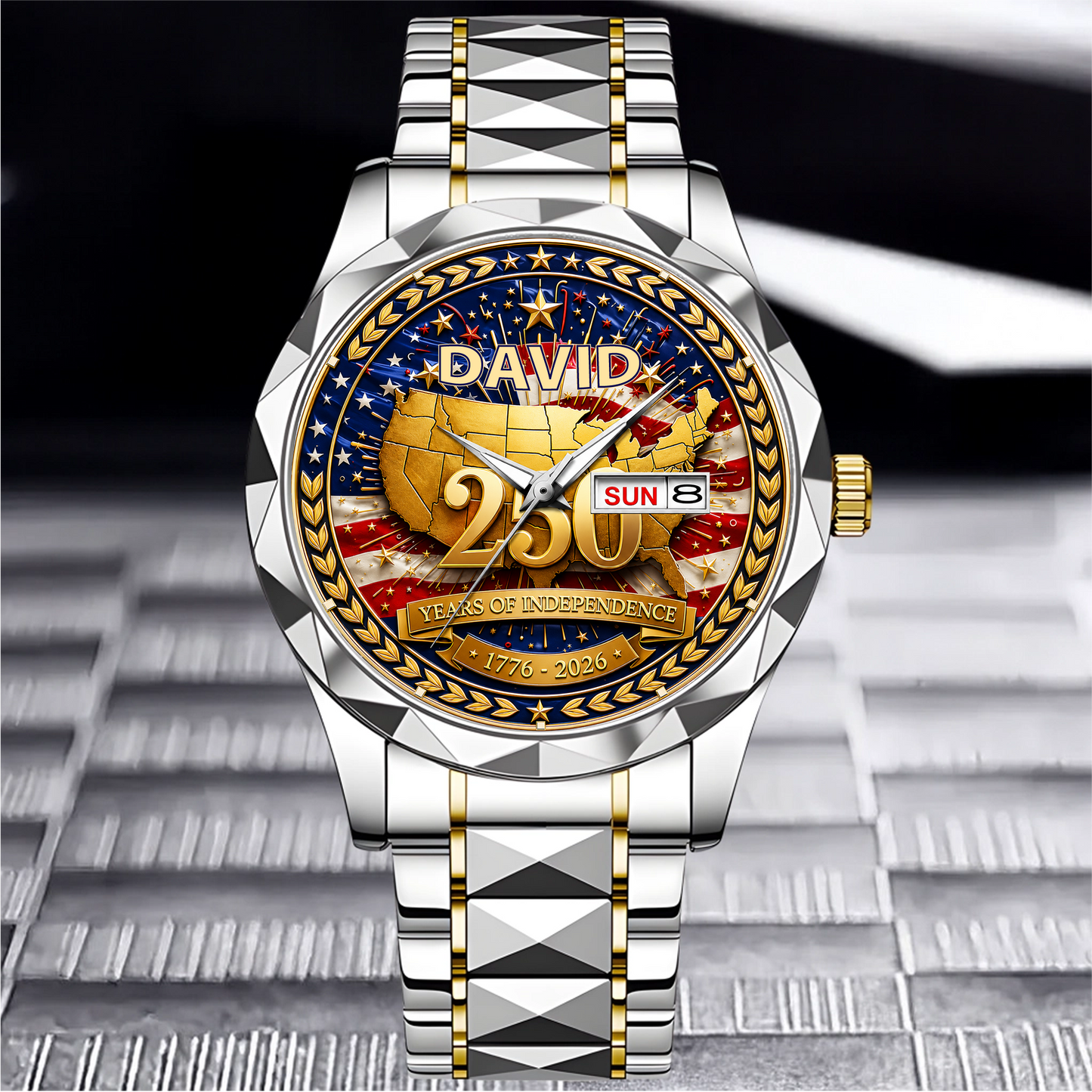 DAVID - TC01WT010 - Customized 250th Anniversary USA Watch