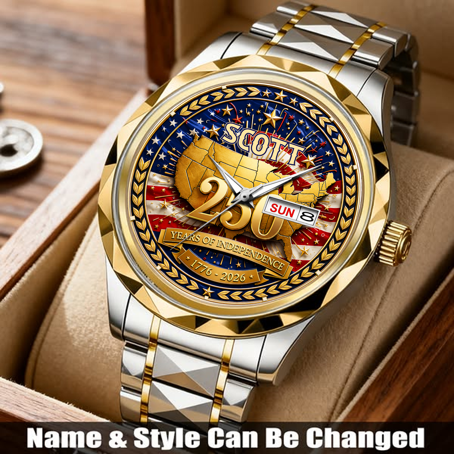 SCOTT - TC01WT010 - Customized 250th Anniversary USA Watch