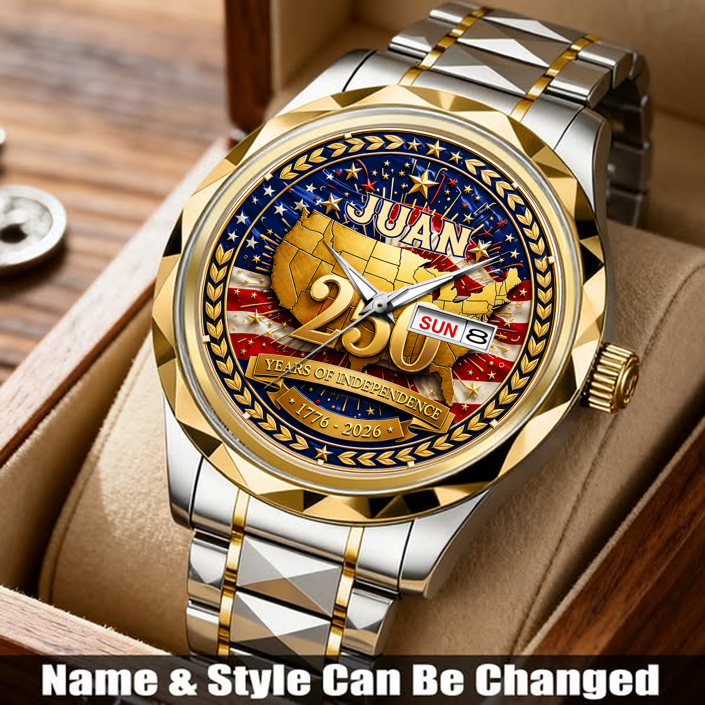 JUAN - TC01WT010 - Customized 250th Anniversary USA Watch
