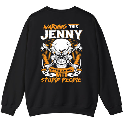 JENNY - TC01TS003 - Warning This JENNY Does Not Play Well With Stupid People - Personalized Shirt, Premium Gift for Anniversary