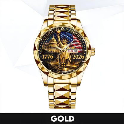 LEE - TC01WT004 - Liberty Statue & Flag Customized America 250th Anniversary Watch