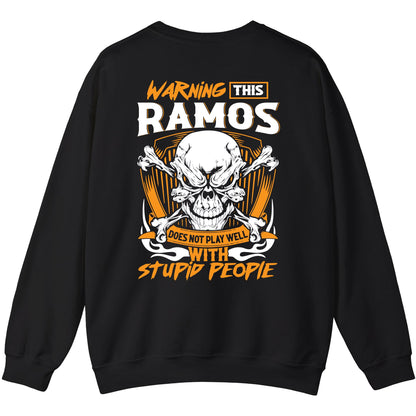 RAMOS - TC01TS003 - Warning This RAMOS Does Not Play Well With Stupid People - Personalized Shirt, Premium Gift for Anniversary