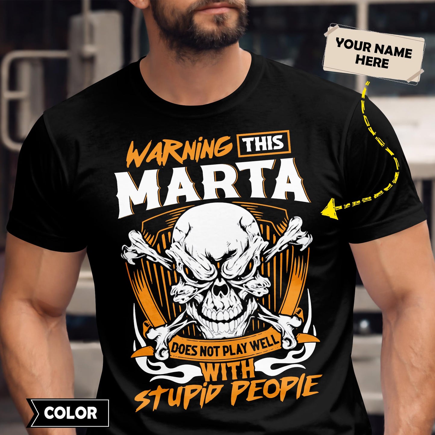 MARTA - TC01TS003 - Warning This MARTA Does Not Play Well With Stupid People - Personalized Shirt, Premium Gift for Anniversary