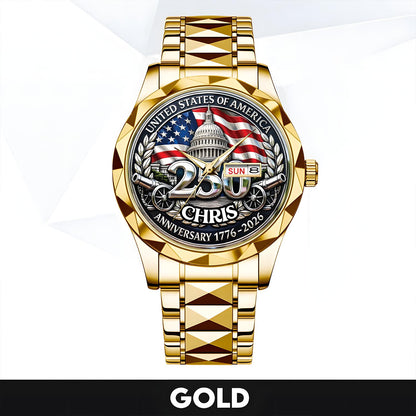 CHRIS - TC01WT005 - Customized USA 250th Anniversary Capitol Watch