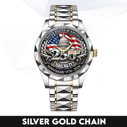 BROWN - TC01WT005 - Customized USA 250th Anniversary Capitol Watch