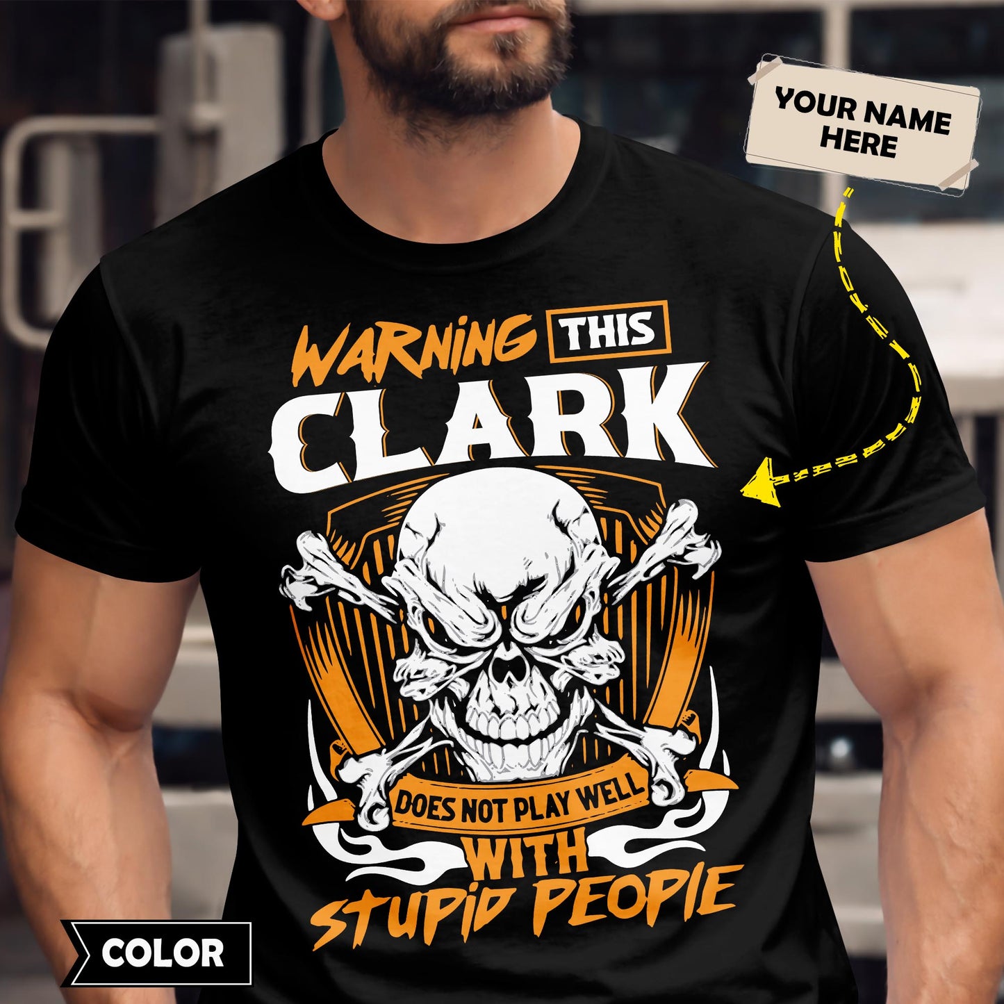 CLARK - TC01TS003 - Warning This CLARK Does Not Play Well With Stupid People - Personalized Shirt, Premium Gift for Anniversary