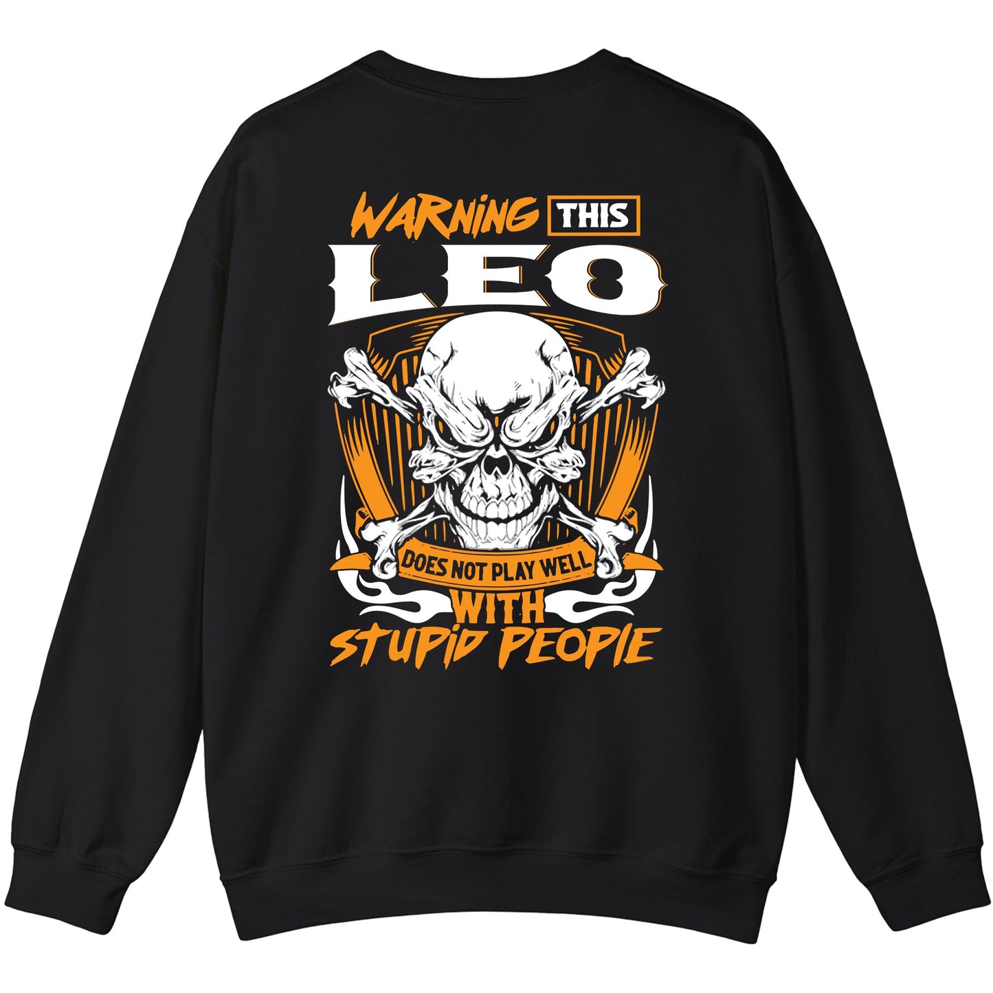 LEO - TC01TS003 - Warning This LEO Does Not Play Well With Stupid People - Personalized Shirt, Premium Gift for Anniversary