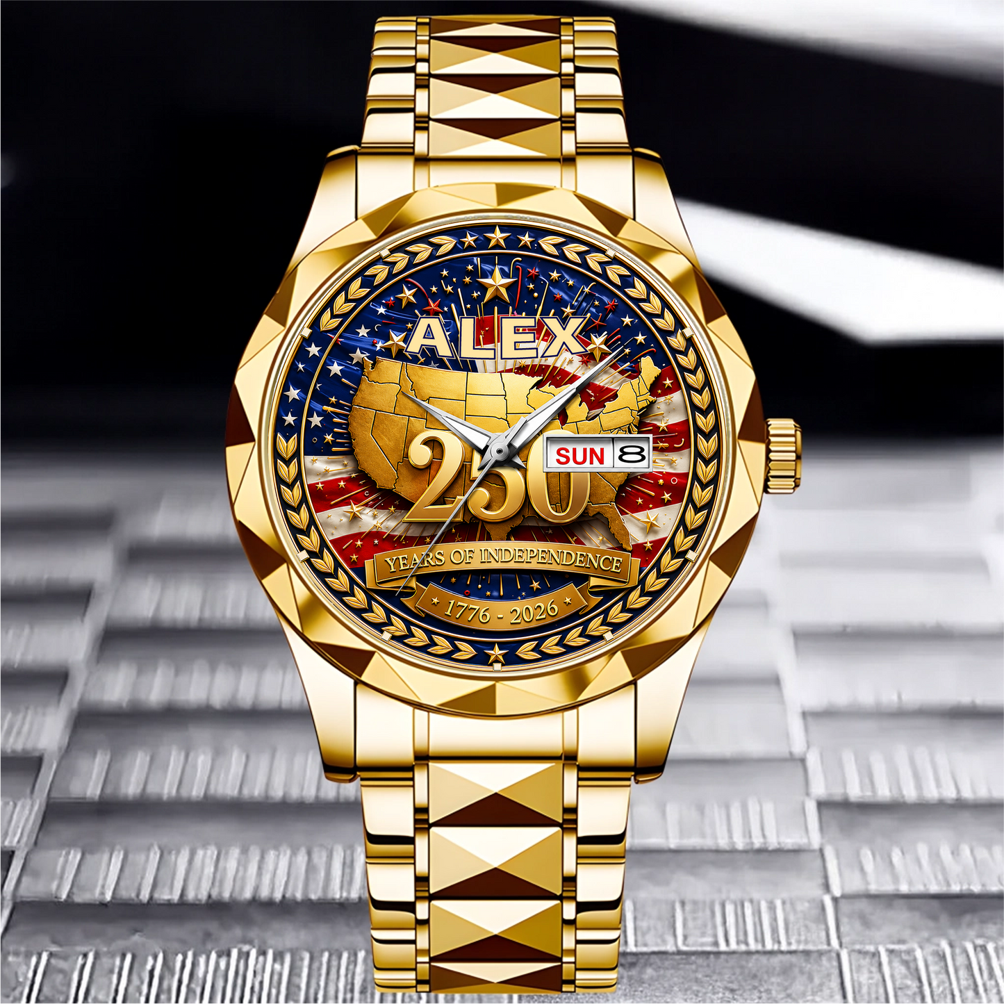 ALEX - TC01WT010 - Customized 250th Anniversary USA Watch