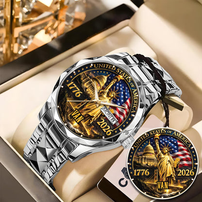 VAN - TC01WT004 - Liberty Statue & Flag Customized America 250th Anniversary Watch