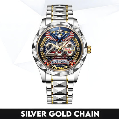 BROWN - TC01WT006 - Constitution & Liberty Customized America 250th Anniversary Watch