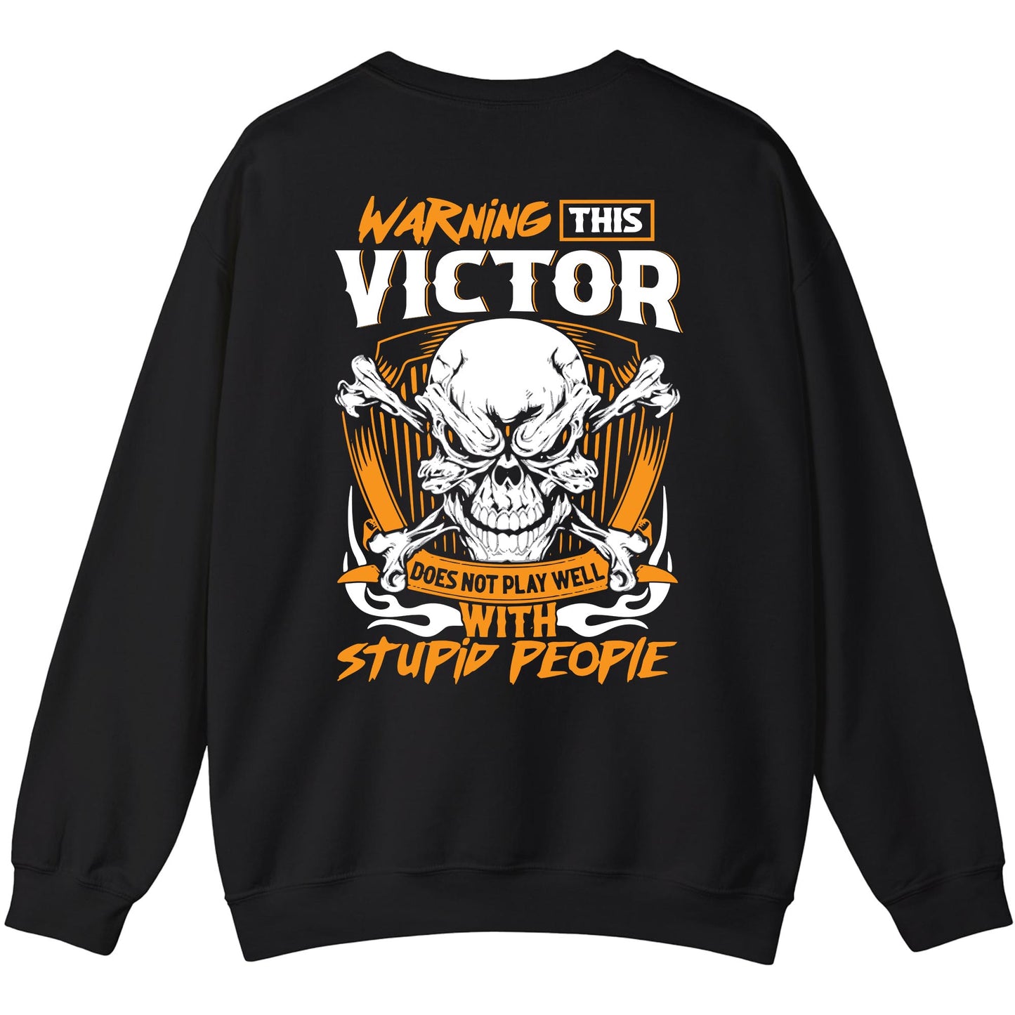 VICTOR - TC01TS003 - Warning This VICTOR Does Not Play Well With Stupid People - Personalized Shirt, Premium Gift for Anniversary