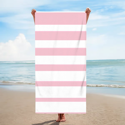 Personalized Classic Stripe Quick-Dry Beach Towel – Oversized Summer Gift