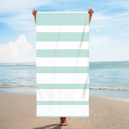 Personalized Classic Stripe Quick-Dry Beach Towel – Oversized Summer Gift