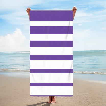 Personalized Classic Stripe Quick-Dry Beach Towel – Oversized Summer Gift