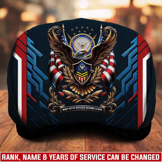Custom U.S. Navy Jeff Cap –  Liberty Shield Emblem