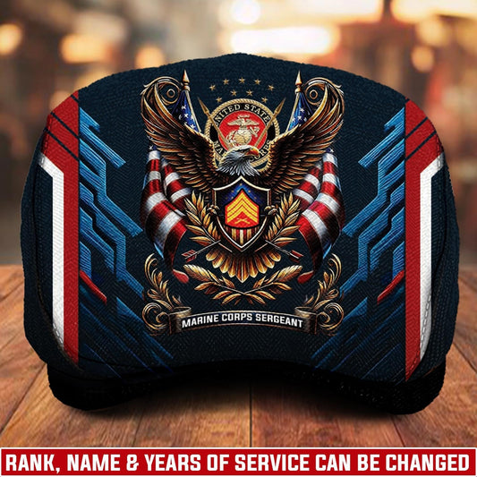 Custom U.S. Marine Corps Jeff Cap – Liberty Shield Emblem